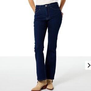 Warp + Weft dark wash stretch Bootcut Jean